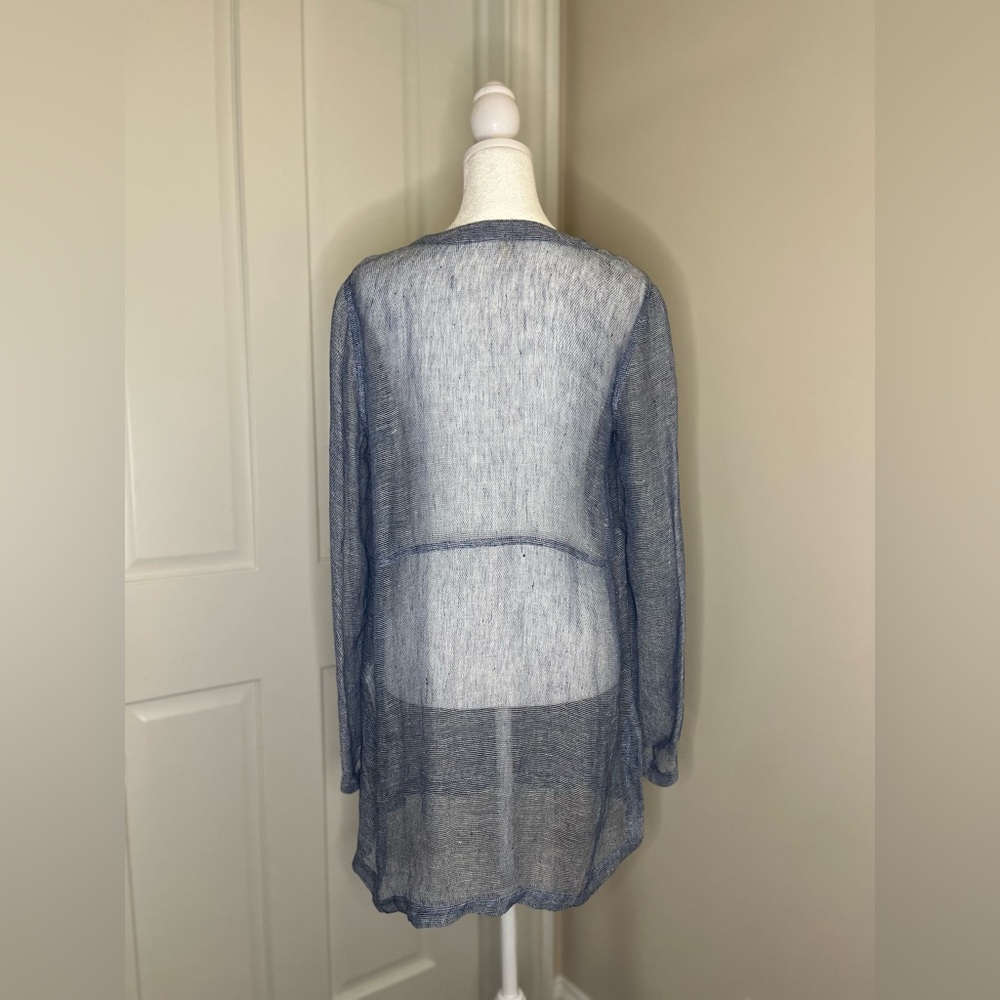 Eileen Fisher Women's Small Sheer Linen Button Down S/P - Picture 5 of 5